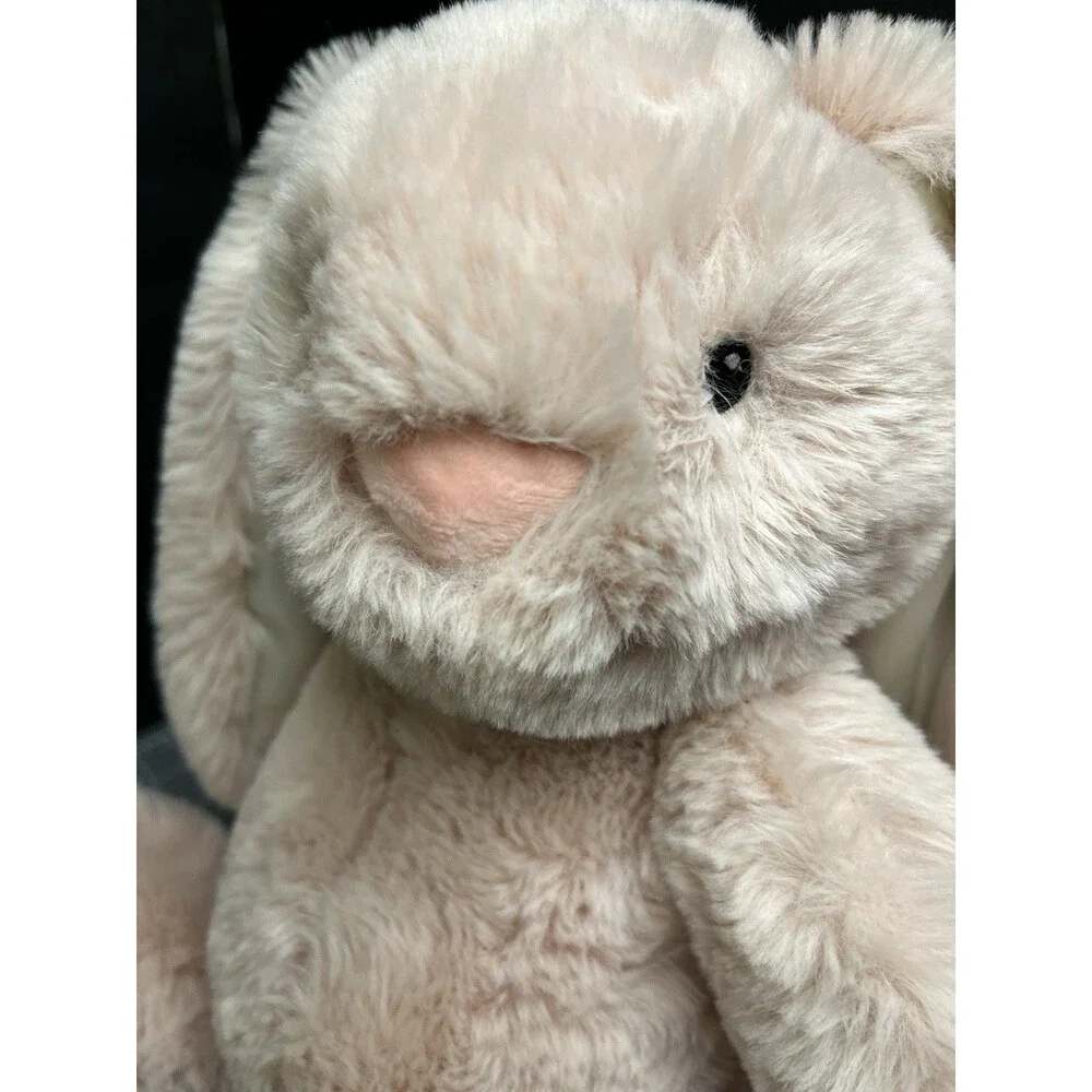 Spark Create Imagine Pink Soft Bunny Rabbit Plush Animal Rattle Satin Ears 14